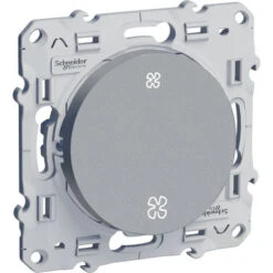 Schneider Electric Interrupteur VMC Odace - Sans Position Arrêt - Connexion Rapide - Aluminium