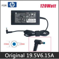 Chargeur D&39ordinateur Portable Pour HP, 120W, 19.5V, 6,15 A, Pointe Bleue, Pavillon, Adaptateur Secteur 15-BC400NA, 732811, 002, 732811, 003, 710415, 001,EU