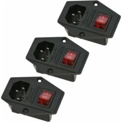 C-14 Connecteur Encastrable 220-250V / 10A Fiche Encastrée Avec Interrupteur Prise Audio IEC Prise Encastrée