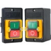 Lot De 2 Interrupteur à Bouton-poussoir Etanche Interrupteur De Sécurité Machine, Interrupteur De Sécurité 220 V, Interrupteur De Tension Zéro Dans Les Machines Textiles Mécaniques Pour équipement