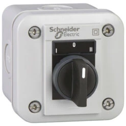 Schneider® Harmony XALE - Boîte à Boutons - Sélecteur 3 Positions - I-O-II - Blanc - 2F (XALE1333)