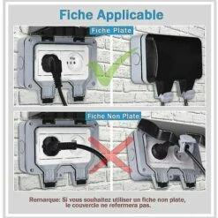 Prise étanche Double Prise Extérieure IP66 Prise Murale étanche Style1 -Thsinde -Douille Soldes Boutiquec 81090837 5