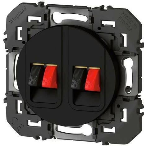 Legrand Prise Haut-parleur Double Dooxie - Noir (600582) 2 Legrand Prise Haut-parleur Double Dooxie - Noir (600582) – Image 2