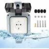 Prise Exterieure Etanche Ip66, Prise Murale Anti Poussière, Prises Electriques Murales Jardin Pour Intérieur Et Extérieur (Single Prise)