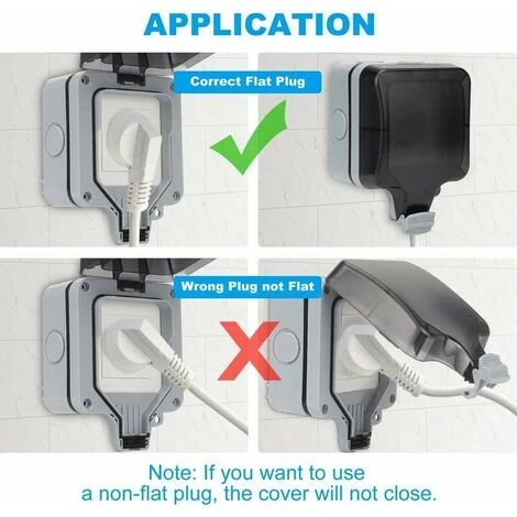 Prise Exterieure Etanche Ip66, Prise Murale Anti Poussière, Prises Electriques Murales Jardin Pour Intérieur Et Extérieur (Single Prise) 5 Prise Exterieure Etanche Ip66, Prise Murale Anti Poussière, Prises Electriques Murales Jardin Pour Intérieur Et Extérieur (Single Prise) – Image 5