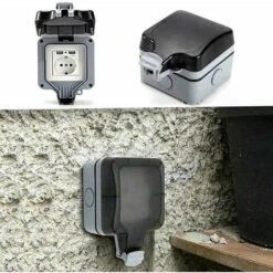 Prise Murale D'extérieur Double Avec USB, étanche, Résistante, Prise électrique Avec Boîte Murale (simple) -Douille Soldes Boutiquec 83868926 4