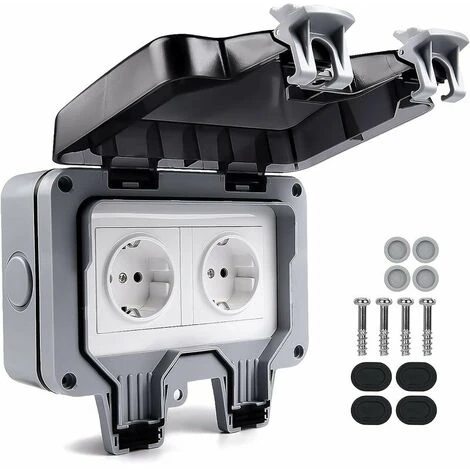 Prise Etanche Exterieur Ip66, Prise Électrique Externe, Résistant Aux Intempéries, Prise Extérieure De Anti Poussière Prise Électriques Murale 1 Prise Etanche Exterieur Ip66, Prise Électrique Externe, Résistant Aux Intempéries, Prise Extérieure De Anti Poussière Prise Électriques Murale