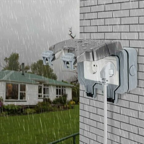 Prise Etanche Exterieur Ip66, Prise Électrique Externe, Résistant Aux Intempéries, Prise Extérieure De Anti Poussière Prise Électriques Murale 3 Prise Etanche Exterieur Ip66, Prise Électrique Externe, Résistant Aux Intempéries, Prise Extérieure De Anti Poussière Prise Électriques Murale – Image 3