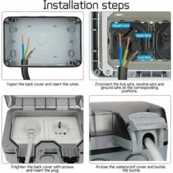 Prise Etanche Exterieur Ip66, Prise Électrique Externe, Résistant Aux Intempéries, Prise Extérieure De Anti Poussière Prise Électriques Murale 8 Prise Etanche Exterieur Ip66, Prise Électrique Externe, Résistant Aux Intempéries, Prise Extérieure De Anti Poussière Prise Électriques Murale -Douille Soldes Boutiquec 83869414 4