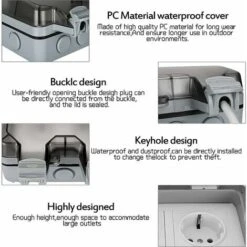 Prise Etanche Exterieur Ip66, Prise Électrique Externe, Résistant Aux Intempéries, Prise Extérieure De Anti Poussière Prise Électriques Murale 9 Prise Etanche Exterieur Ip66, Prise Électrique Externe, Résistant Aux Intempéries, Prise Extérieure De Anti Poussière Prise Électriques Murale -Douille Soldes Boutiquec 83869414 5