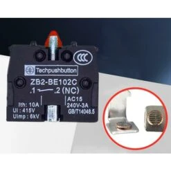 Bouton-poussoir Pour L'arret D'urgence 22mm 1NC 400V 10A Avec Verrouillage Champignon 40mm -Douille Soldes Boutiquec 83878574 4