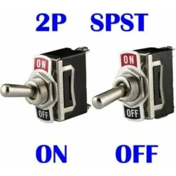 Interrupteur à Bascule 12V-24V-48V-110V/10A, SPST Métal Interrupteur à Levier, On/Off 2 Positions 2 Broches, Pour Voiture Tableau De Bord Lumière Pack De 6, Noir 7 Interrupteur à Bascule 12V-24V-48V-110V/10A, SPST Métal Interrupteur à Levier, On/Off 2 Positions 2 Broches, Pour Voiture Tableau De Bord Lumière Pack De 6, Noir -Douille Soldes Boutiquec 87267727 3