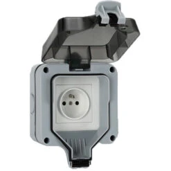 IP66 Extérieur étanche Aux éclaboussures Boîtier Enfichable Simple Rangée étanche à La Pluie Prise Extérieure étanche, Un Trou