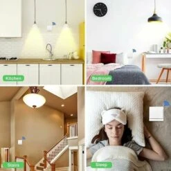 Interrupteur Sans Fil Auto-alimenté Sans Pile, Télécommande Sans Fil Pour Luminaires Et Appareils électroménagers, étanche Et Sécuritaire, Peut être Installé Directement Dans Une Salle De Bain, Etc. ( -Douille Soldes Boutiquec 89325840 5