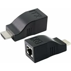 WddnAot Adaptateur HDMI Vers RJ45 ， Répéteur De Convertisseur HDMI Vers Ethernet ， Prise En Charge De 1080P 3D Jusqu'à 30 M ， Pour HDTV PS4 STB 4K 2K