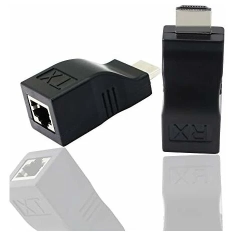 WddnAot Adaptateur HDMI Vers RJ45 , Répéteur De Convertisseur HDMI Vers Ethernet , Prise En Charge De 1080P 3D Jusqu'à 30 M , Pour HDTV PS4 STB 4K 2K 2 WddnAot Adaptateur HDMI Vers RJ45 , Répéteur De Convertisseur HDMI Vers Ethernet , Prise En Charge De 1080P 3D Jusqu'à 30 M , Pour HDTV PS4 STB 4K 2K – Image 2