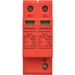 Dispositif De Protection Contre Les Surtensions DC 1000V 2P 40KA Parafoudre Photovoltaïque PV Thunder Proof Protector Disjoncteur Installation Sur Rail DIN (Rouge, 2P) -Douille Soldes Boutiquec 90899554 5