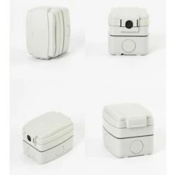 Prise Exterieure Etanche Ip66, Prise Murale Anti Poussière, Prises Electriques Murales Jardin Pour Intérieur Et Extérieur (Single Prise) -Douille Soldes Boutiquec 91373500 3