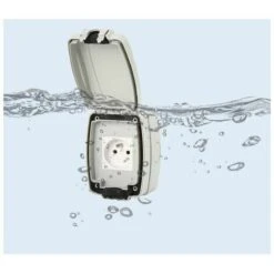 Prise Exterieure Etanche Ip66, Prise Murale Anti Poussière, Prises Electriques Murales Jardin Pour Intérieur Et Extérieur (Single Prise) -Douille Soldes Boutiquec 91373500 4