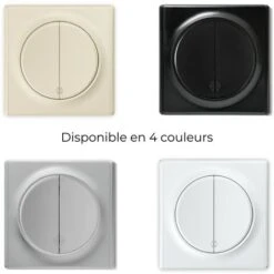 Interrupteur Va-et-vient, Double, Encastré, Avec Plaque De Finition Florence Noir -Douille Soldes Boutiquec 91583318 5