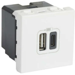 Chargeur USB Type-A + USB Type-C 3A MOSAIC 2 Modules 230V Blanc - LEGRAND - 077592 -Douille Soldes Boutiquec 91807971 3