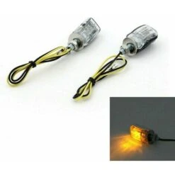 2x 12V 6LED Voyant Petit, Voyant Pour Interrupteur Et Prise, Clignotant Universel Moto Mini Petit Des Indicateurs Tour Signaux Étanche Pour Moto Motocyclette Bicyclette Scooter Quad Cruiser Hors Route -Douille Soldes Boutiquec 92143864 3