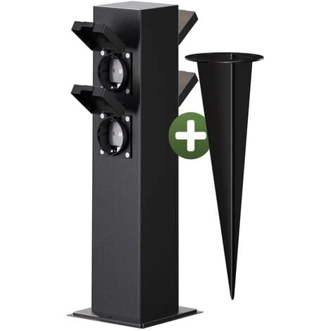 Prise De Jardin IP44 Piquet En Métal Prise Extérieure étanche Colonne D'énergie Multiprise Prise De Courant Jardin 4-fach Steckdose (de) 1 Prise De Jardin IP44 Piquet En Métal Prise Extérieure étanche Colonne D'énergie Multiprise Prise De Courant Jardin 4-fach Steckdose (de)