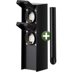 Prise De Jardin IP44 Piquet En Métal Prise Extérieure étanche Colonne D'énergie Multiprise Prise De Courant Jardin 2-fach Steckdose (de)