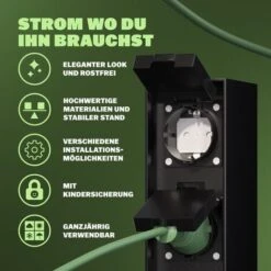Prise De Jardin IP44 Piquet En Métal Prise Extérieure étanche Colonne D'énergie Multiprise Prise De Courant Jardin 2-fach Steckdose (de) 7 Prise De Jardin IP44 Piquet En Métal Prise Extérieure étanche Colonne D'énergie Multiprise Prise De Courant Jardin 2-fach Steckdose (de) -Douille Soldes Boutiquec 92499833 3