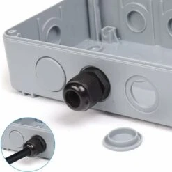 Prise Extérieure étanche Monobloc IP66 étanche Extérieure (prise Double Avec Interrupteur Gris) -Douille Soldes Boutiquec 92628236 4