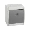 Bouton Poussoir Gris 10ax 250v IP55 Simon 44 Aqua 4490150-035