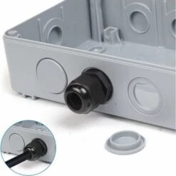 Prise étanche Extérieure Monobloc IP66 étanche Extérieure (double Prise Avec Interrupteur Gris) -Douille Soldes Boutiquec 95328908 4