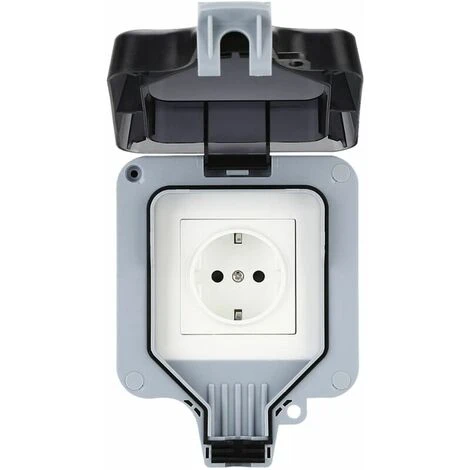 Prise Extérieure IP66 étanche Prise Murale étanche à La Poussière Prise Extérieure Prise De Jardin Avec Couvercle 1 Prise Extérieure IP66 étanche Prise Murale étanche à La Poussière Prise Extérieure Prise De Jardin Avec Couvercle