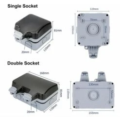 Prise Extérieure IP66 étanche Prise Murale étanche à La Poussière Prise Extérieure Prise De Jardin Avec Couvercle 9 Prise Extérieure IP66 étanche Prise Murale étanche à La Poussière Prise Extérieure Prise De Jardin Avec Couvercle -Douille Soldes Boutiquec 95342039 5