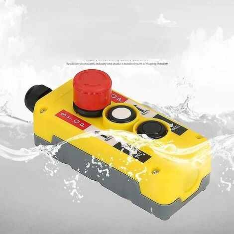 Bouton D'arrêt D'urgence, Boîte De Commutation De Télécommande De Grue T-2M Commutateur De Hayon De Voiture Commutateur De Bouton De Conduite De Grue 1 Bouton D'arrêt D'urgence, Boîte De Commutation De Télécommande De Grue T-2M Commutateur De Hayon De Voiture Commutateur De Bouton De Conduite De Grue