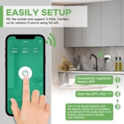 Prise WLAN Avec Mesure De La Puissance, Prise WiFi, Design Mini, Consommation D'énergie, Mesure Et Compteur De Coût énergétique, Contrôle Vocal Avec Alexa & Google Assistant Minuterie / Programme App 8 Prise WLAN Avec Mesure De La Puissance, Prise WiFi, Design Mini, Consommation D'énergie, Mesure Et Compteur De Coût énergétique, Contrôle Vocal Avec Alexa & Google Assistant Minuterie / Programme App -Douille Soldes Boutiquec 95904663 4