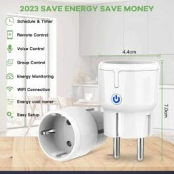 Prise WLAN Avec Mesure De La Puissance, Prise WiFi, Design Mini, Consommation D'énergie, Mesure Et Compteur De Coût énergétique, Contrôle Vocal Avec Alexa & Google Assistant Minuterie / Programme App 9 Prise WLAN Avec Mesure De La Puissance, Prise WiFi, Design Mini, Consommation D'énergie, Mesure Et Compteur De Coût énergétique, Contrôle Vocal Avec Alexa & Google Assistant Minuterie / Programme App -Douille Soldes Boutiquec 95904663 5