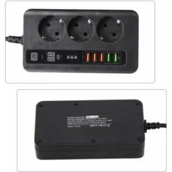 Multiprise Professionnelle, Prise 3 Voies, Protection De Sécurité, Prise Multiple Avec 5 USB, Protection Contre Les Surtensions, Pour Cuisine, Bureau, Smartphones, Tablettes 7 Multiprise Professionnelle, Prise 3 Voies, Protection De Sécurité, Prise Multiple Avec 5 USB, Protection Contre Les Surtensions, Pour Cuisine, Bureau, Smartphones, Tablettes -Douille Soldes Boutiquec 96931454 3