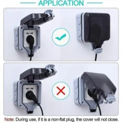 Prise étanche IP66, Prise Etanche Extérieure Murale, Botier De Prise Murale étanche à La Poussière Pour Intérieur Et Extérieur -Douille Soldes Boutiquec 97109585 3