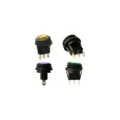 6pcs 12V-24VDC 20A LED Interrupteur à Bascule 3 Broches SPST Étanche Rond Power Switch Bouton Contrôle Pour Voiture Auto Bateau Camion (1 X Rouge/Jaune/Vert, 3 X Bleu) -Douille Soldes Boutiquec 98185677 3