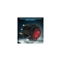 6pcs 12V-24VDC 20A LED Interrupteur à Bascule 3 Broches SPST Étanche Rond Power Switch Bouton Contrôle Pour Voiture Auto Bateau Camion (1 X Rouge/Jaune/Vert, 3 X Bleu) -Douille Soldes Boutiquec 98185677 4