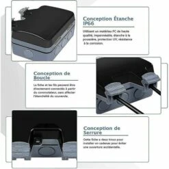 Prise étanche Double Prise Extérieure IP66 Prise Murale étanche Style1- -Douille Soldes Boutiquec 99623818 4
